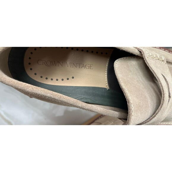 New Crown Vintage Jaydee Penny Lofers Slip On Men Shoes Leather Suede Sz 11 M main image 6